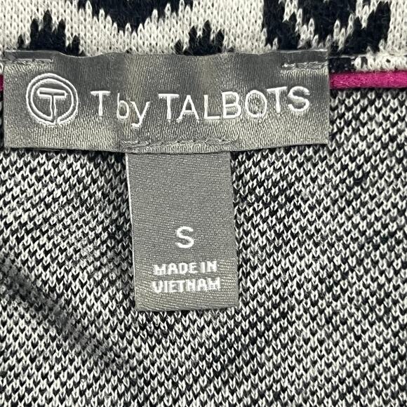 Talbots Size S Cotton Mockneck Stripe Fair Isle Half Zip Pullover Sweater - Picture 10 of 11